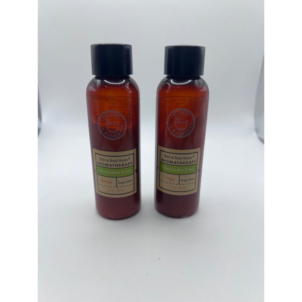 Bath & Body Works Aromatherapy Mandarin Lime Energy Body (2) Body Lotions 2fl Oz
